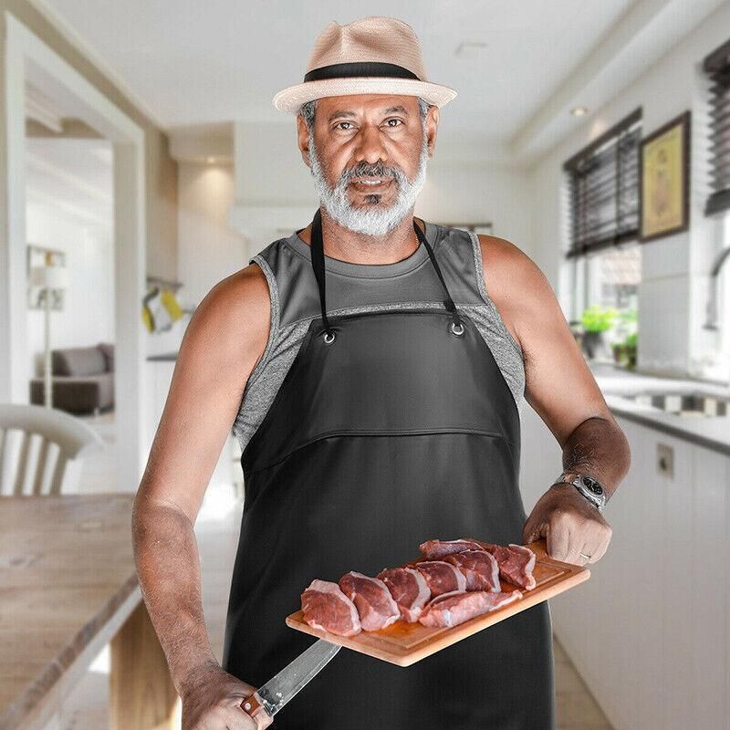 Waterproof Apron Pvc Apron Chef Butcher Work Heavy Duty Royal Black Best Quality view 3