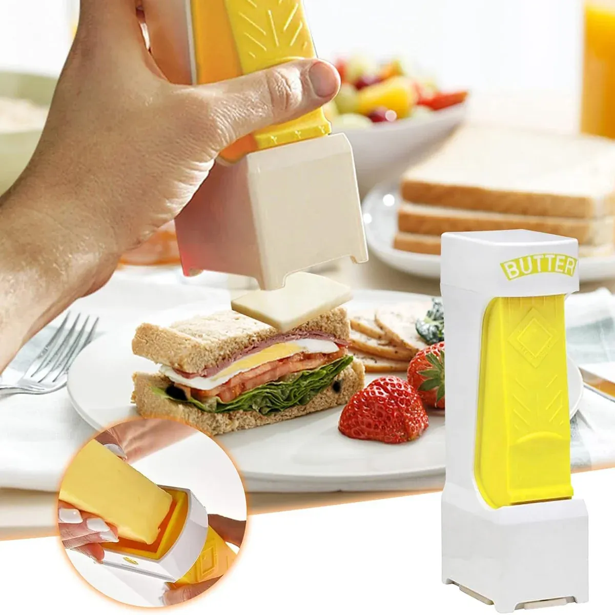 Butter Cutter Butter Slicer Cheese Slicer Cheese Divider Stainless Steel Home view 12