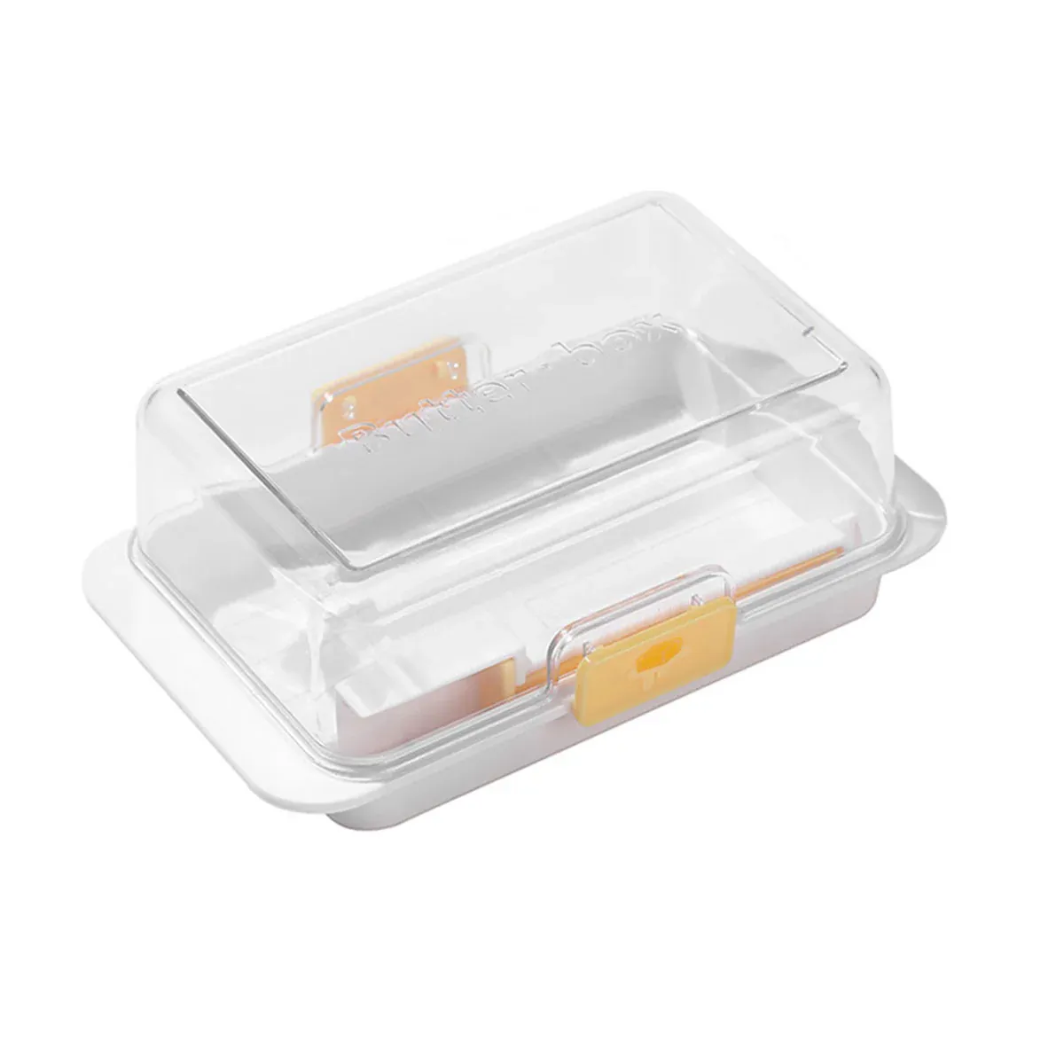 Butter Cheese Storage Box Kitchen Container with Lid Plastic Fridge Organizer — image 1