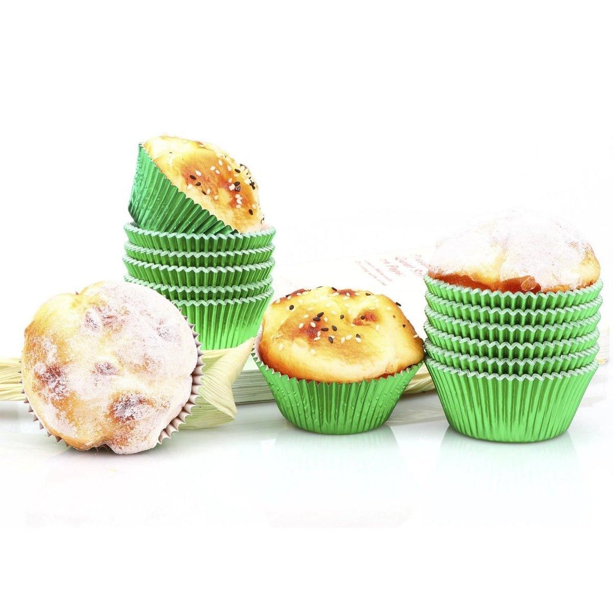 200 Pcs Colored Baking Paper Cupcake Trays Muffin Liners for Party Baking - Pink view 14