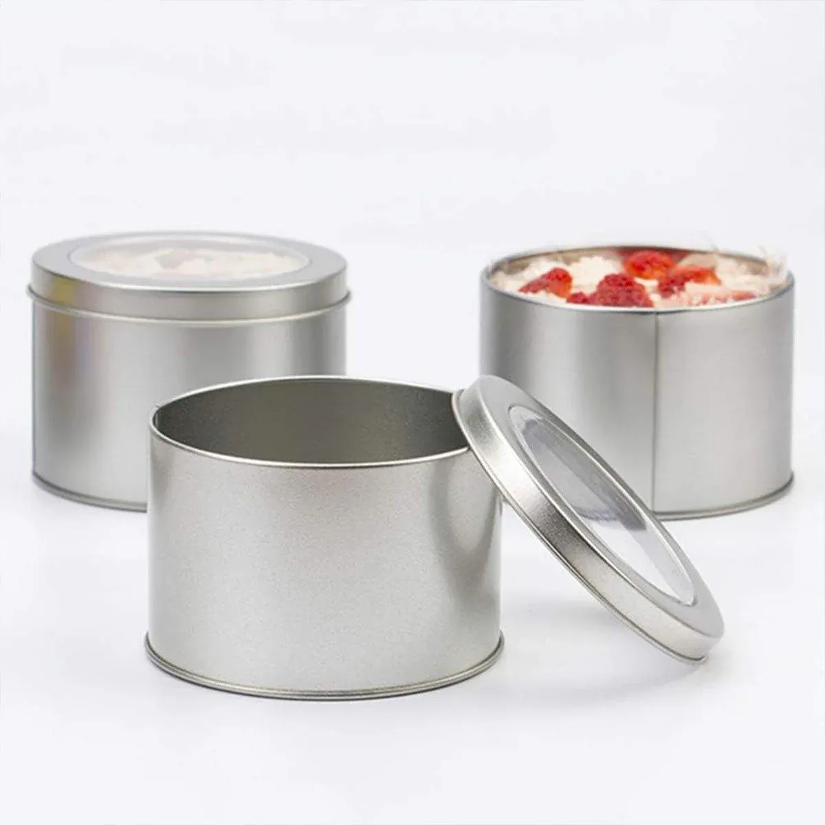 10pcs Open Window Cake Tin Box Bakery Biscuit Packaging Storage Tin Box Set view 13