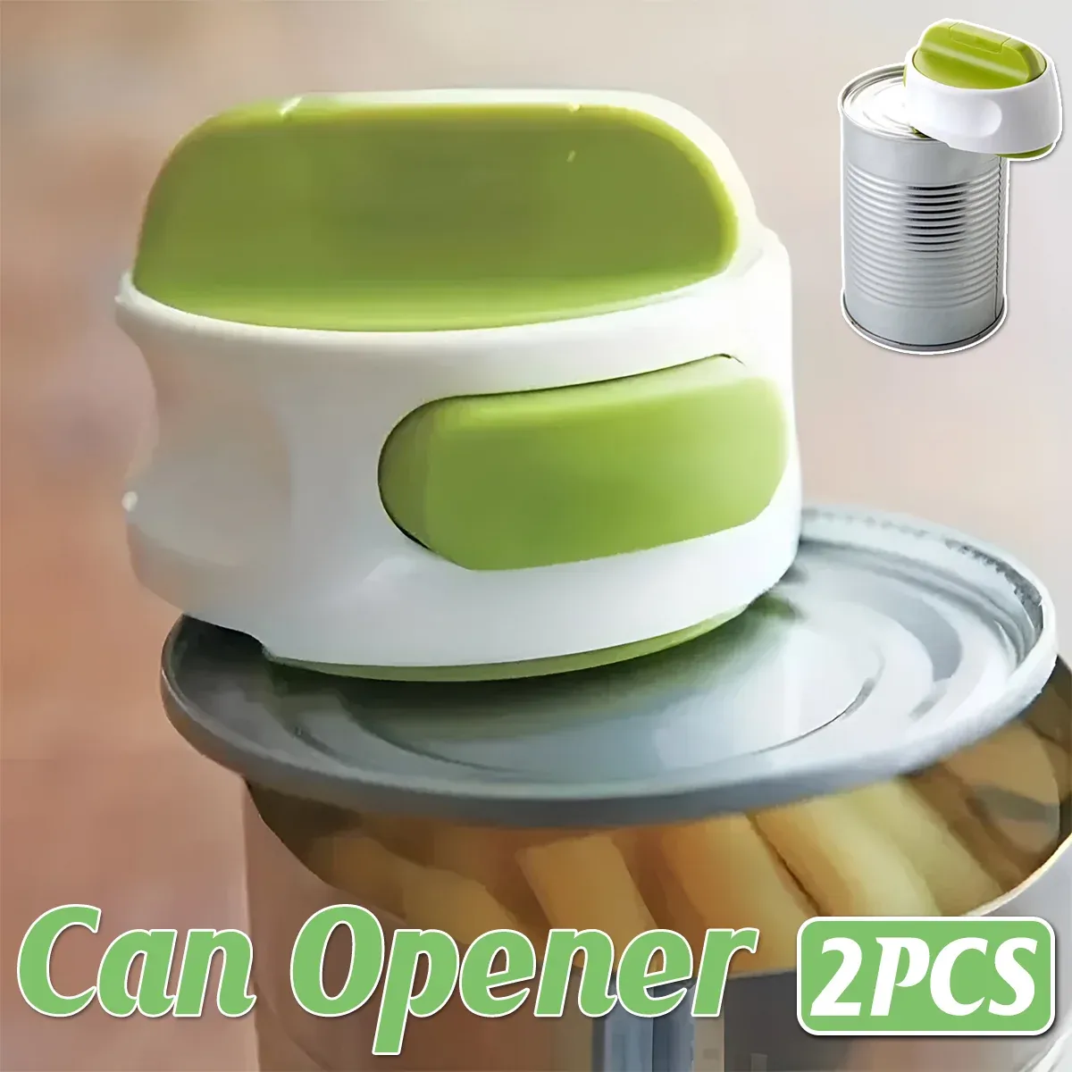 Can Opener Set 2pcs Manual Bottle Opener Stainless Steel Kitchen Tool for Home