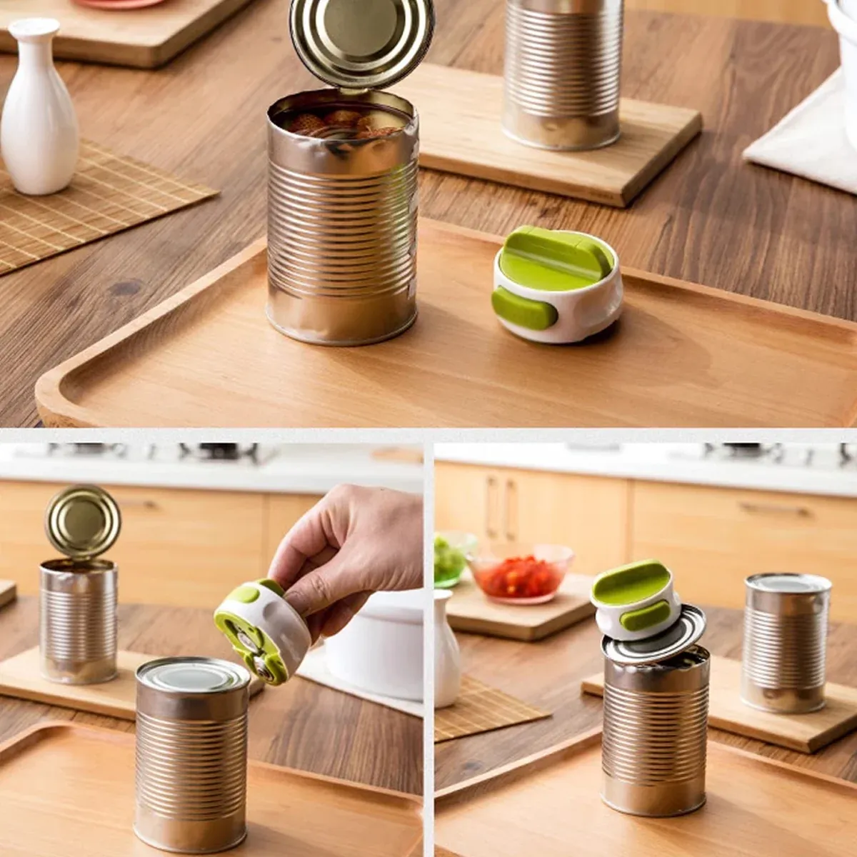 Can Opener Set 2pcs Manual Bottle Opener Stainless Steel Kitchen Tool for Home view 8