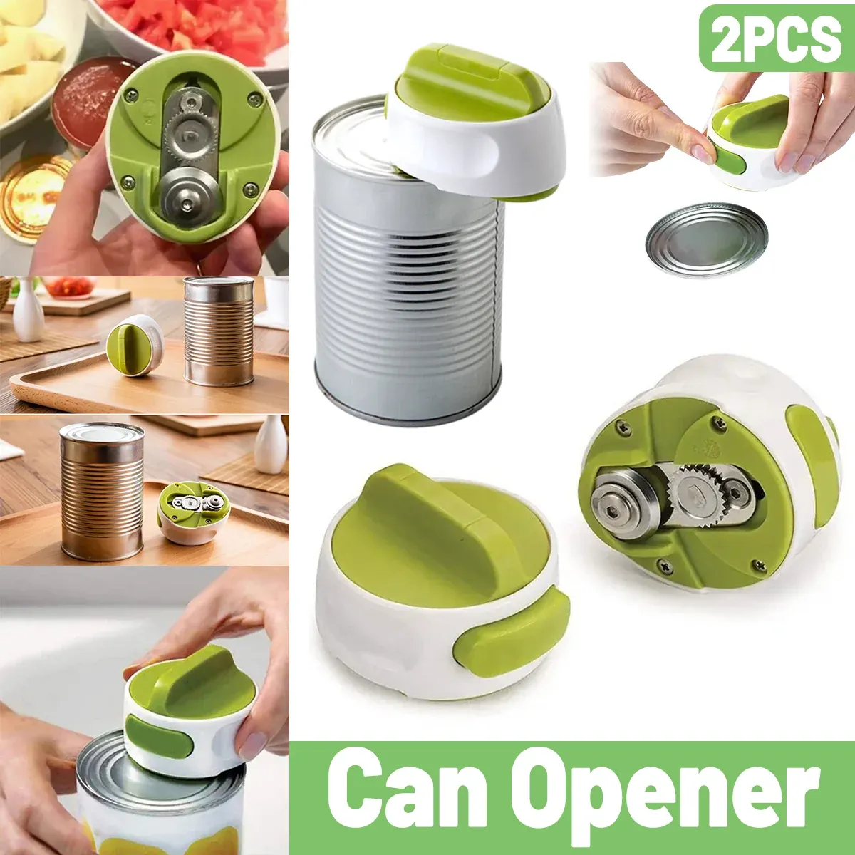 Can Opener Set 2pcs Manual Bottle Opener Stainless Steel Kitchen Tool for Home view 13