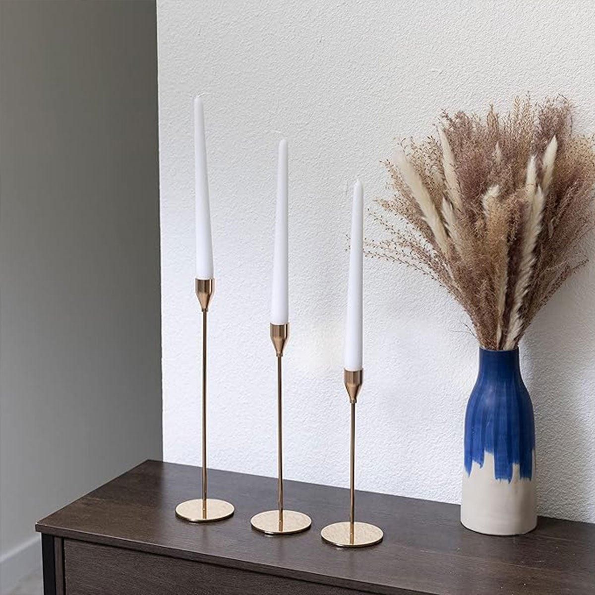 Set of 3 Decorative Candlestick Holder Candle Stand for Wedding view 11