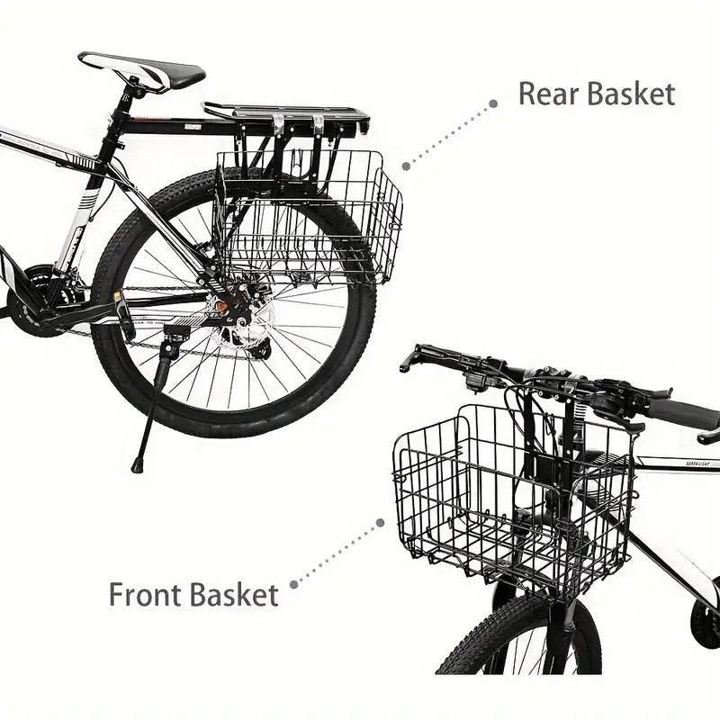 Foldable Bicycle Basket Front and Rear Hanging Storage Rack Bike Accessories view 5
