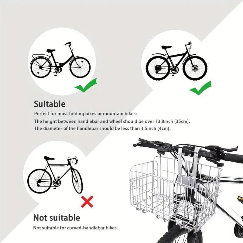 Foldable Bicycle Basket Front and Rear Hanging Storage Rack Bike Accessories view 7