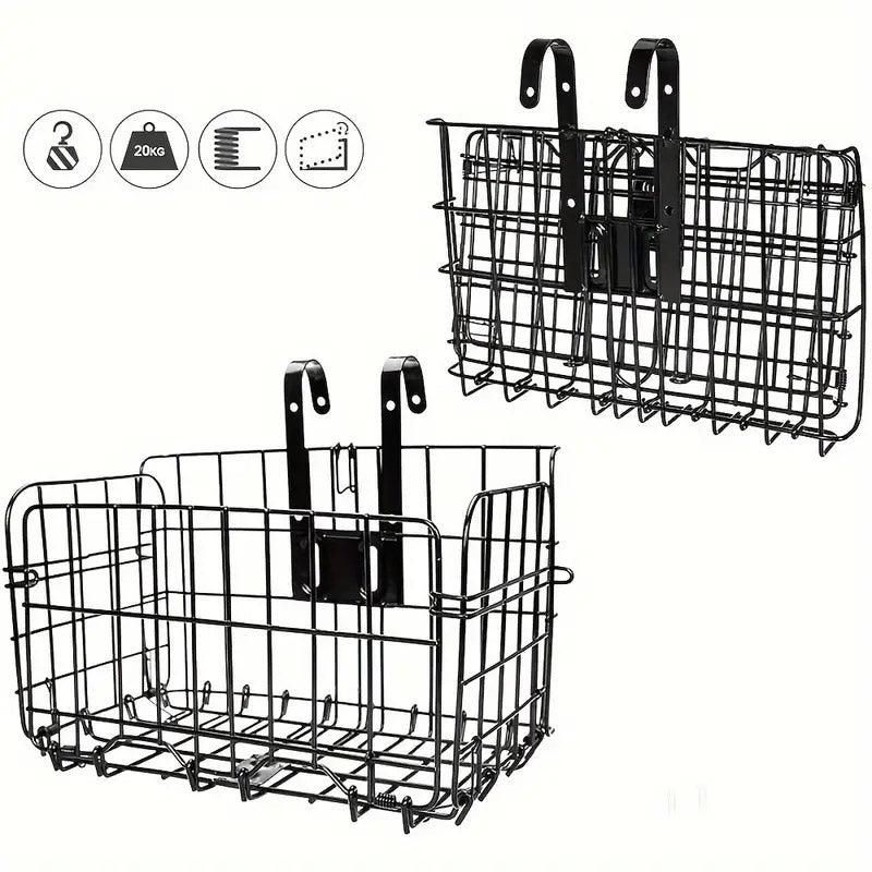 Foldable Bicycle Basket Front and Rear Hanging Storage Rack Bike Accessories view 8