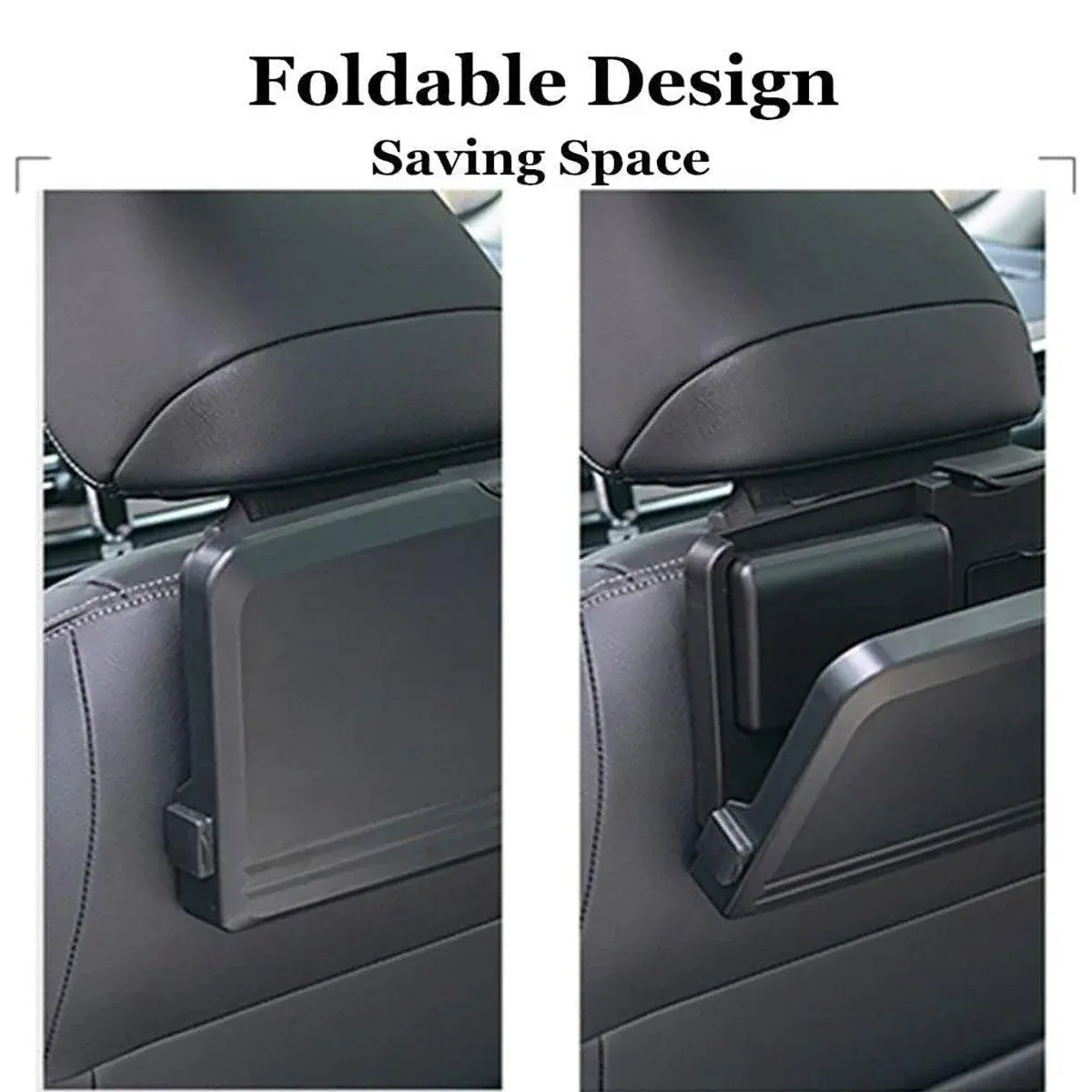 Foldable Back Seat Tray Table Multifunctional Car Organizer with Drink and view 5