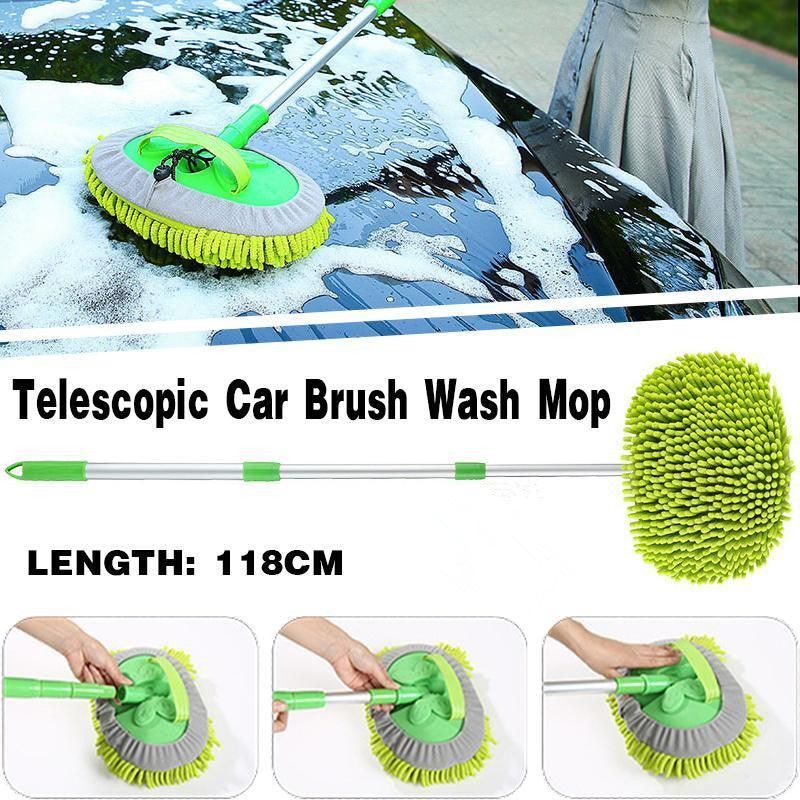 New Telescopic Car Brush Wash Soft Care Mop Vehicle Cleaning Window Adjustable view 2