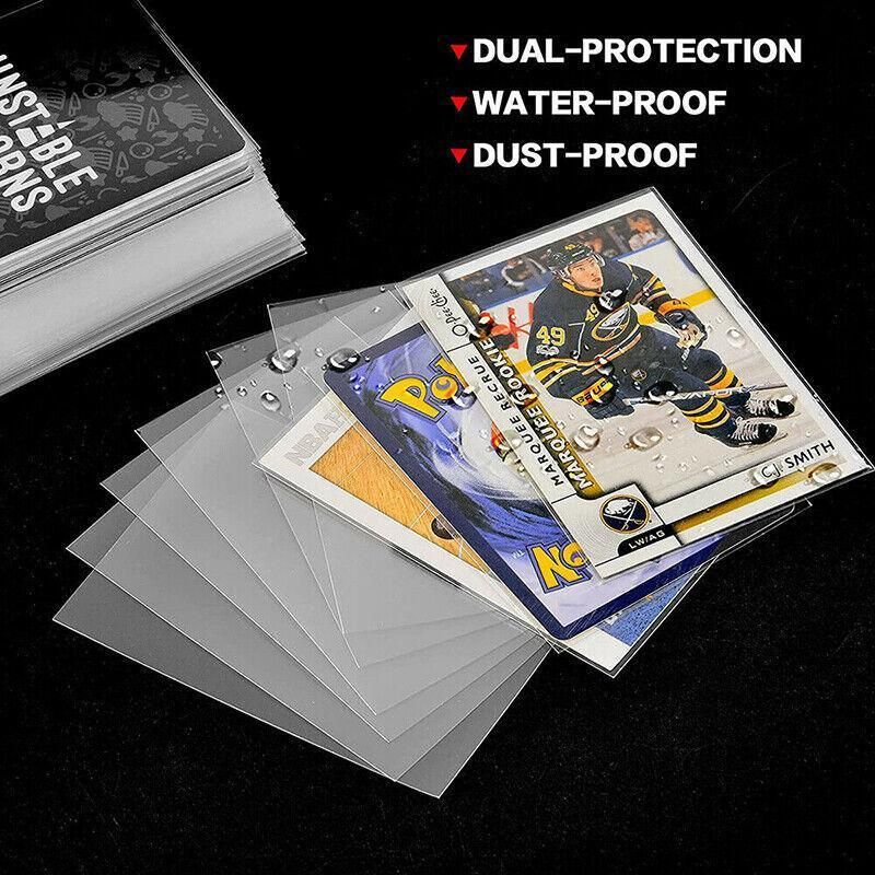 Ultra Soft Trading Card Sleeves Clear Penny Protector 100Pcs For Pokemon Nba view 10