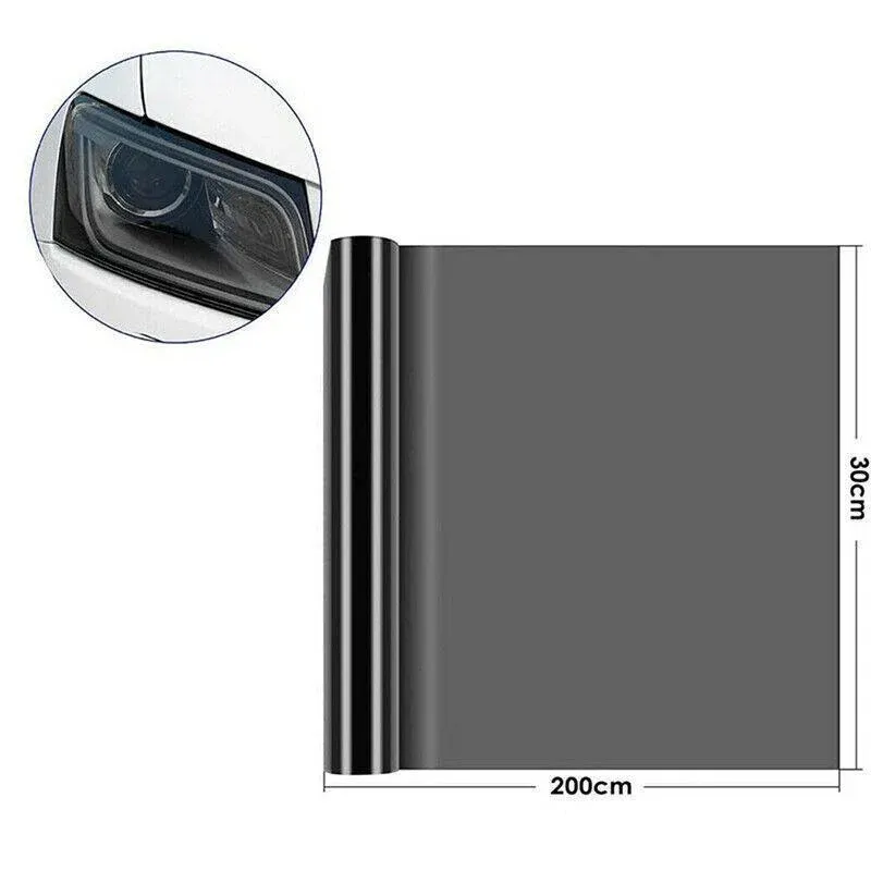 Light Smoke Black 2mx30cm Car Headlight Tint Wrap Tail Fog Light Vinyl Wrap Kit view 3