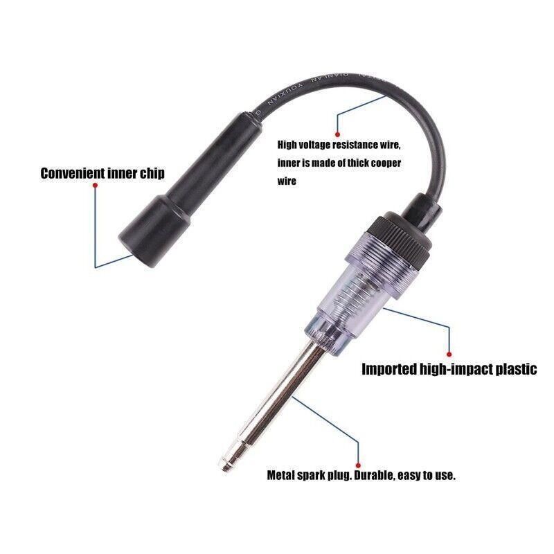 Spark Plug Tester In Line Ignition System Detector Coil Test Tools Engine view 4