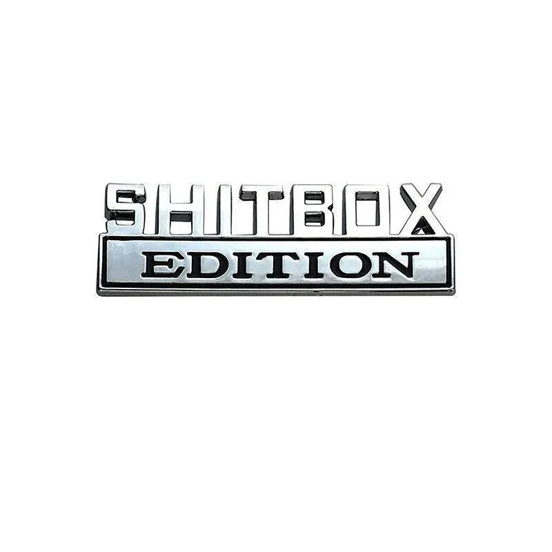 Funny Car Emblem Badge Sticker 8x3cm Metal Self-Adhesive for Rear Boot or Window view 2