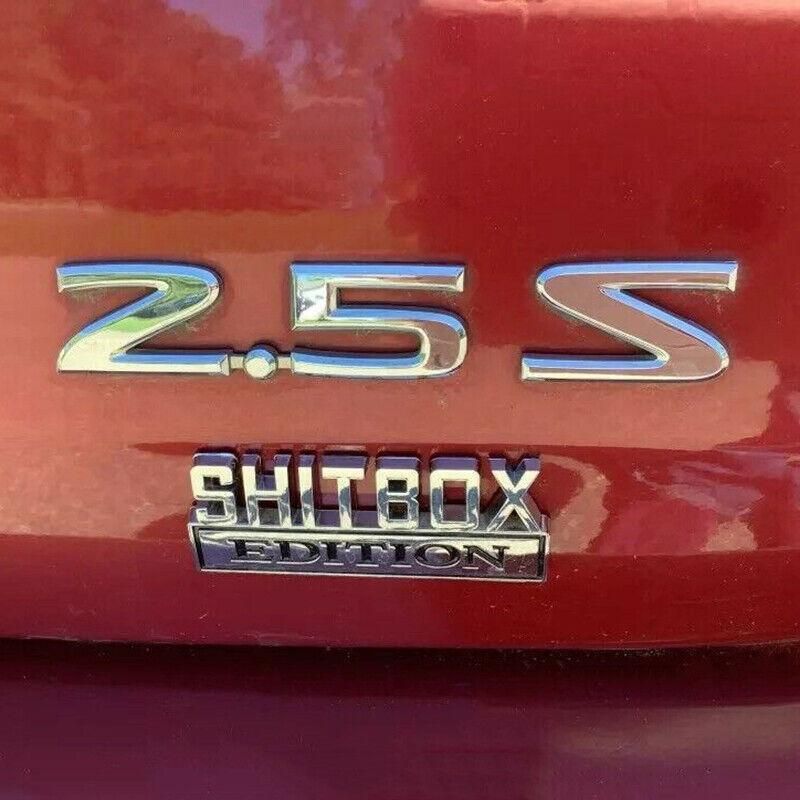Funny Car Emblem Badge Sticker 8x3cm Metal Self-Adhesive for Rear Boot or Window view 3