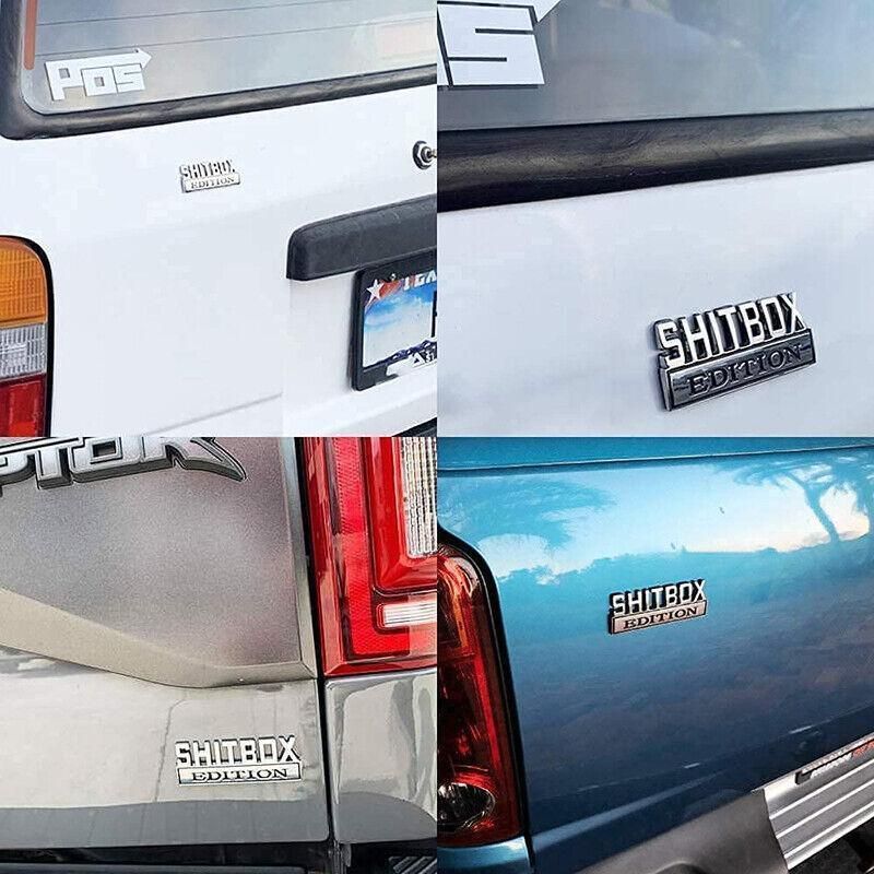 Funny Car Emblem Badge Sticker 8x3cm Metal Self-Adhesive for Rear Boot or Window view 4