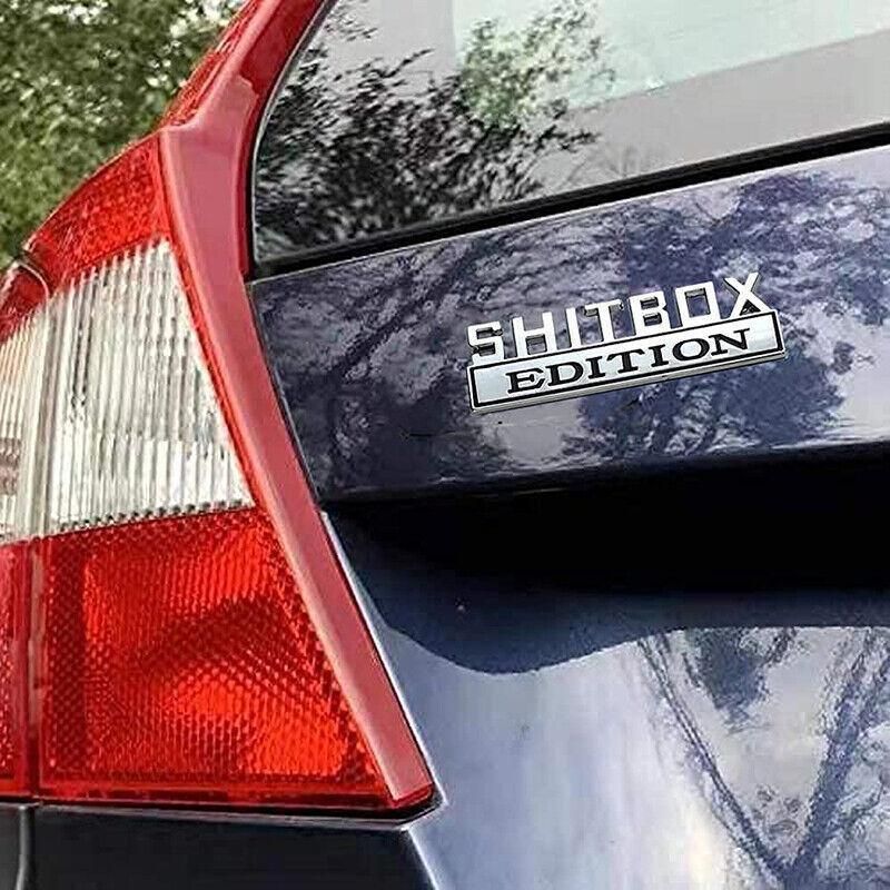 Funny Car Emblem Badge Sticker 8x3cm Metal Self-Adhesive for Rear Boot or Window view 5