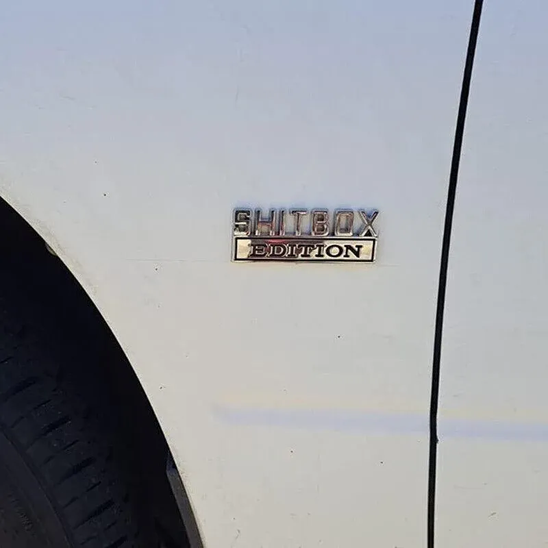 Funny Car Emblem Badge Sticker 8x3cm Metal Self-Adhesive for Rear Boot or Window view 6