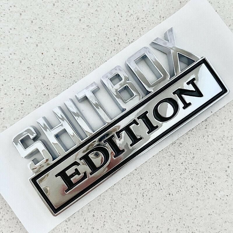 Funny Car Emblem Badge Sticker 8x3cm Metal Self-Adhesive for Rear Boot or Window view 10