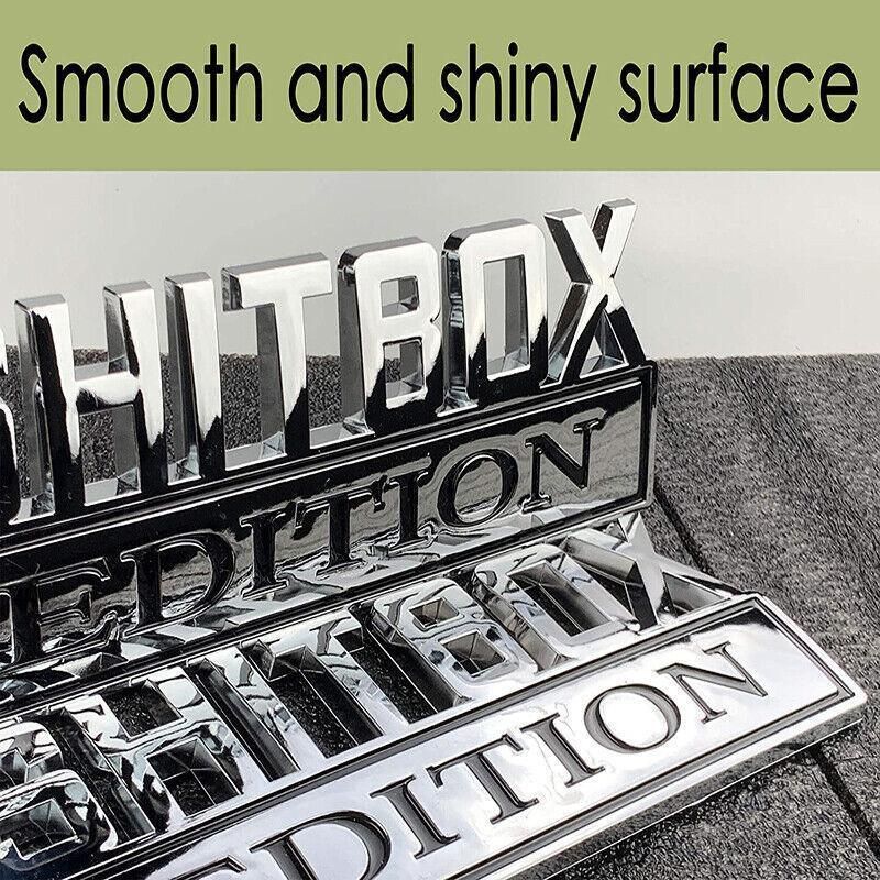 Funny Car Emblem Badge Sticker 8x3cm Metal Self-Adhesive for Rear Boot or Window view 11