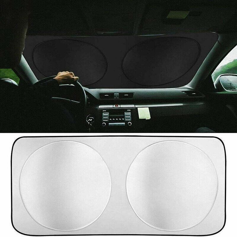 Car Windshield Sunshade Foldable 150×70cm UV Block Front Visor for SUV Van view 7