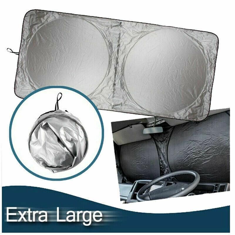 Car Windshield Sunshade Foldable 150×70cm UV Block Front Visor for SUV Van view 9