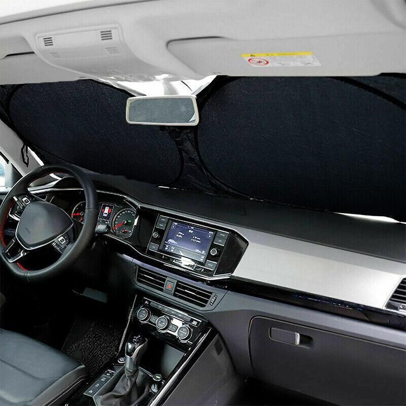 Car Windshield Sunshade Foldable 150×70cm UV Block Front Visor for SUV Van view 10