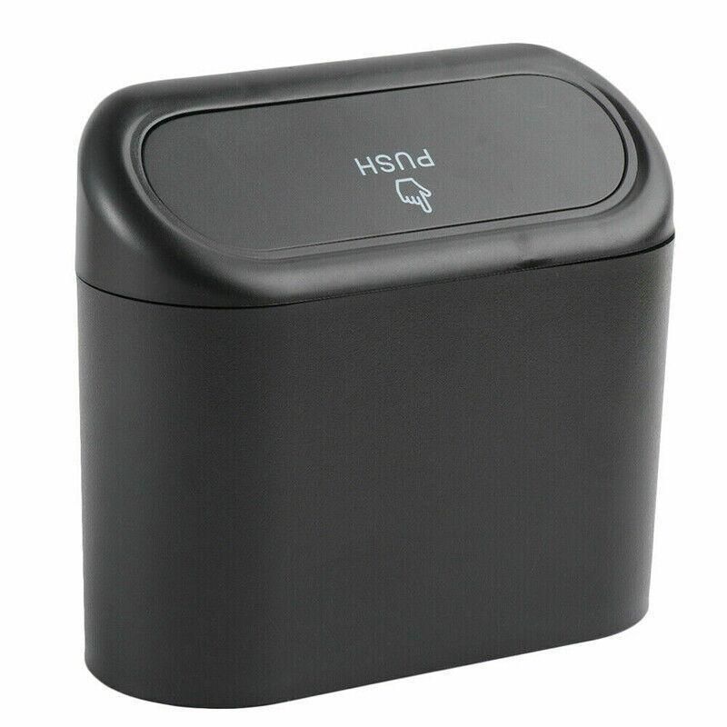 Mini Car Trash Bin with Lid Multifunction Rubbish Can for Vehicle Office view 2