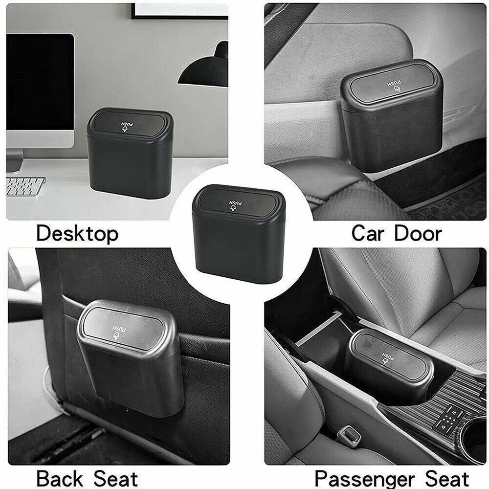 Mini Car Trash Bin with Lid Multifunction Rubbish Can for Vehicle Office view 7
