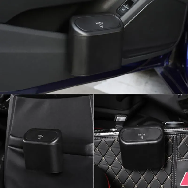 Mini Car Trash Bin with Lid Multifunction Rubbish Can for Vehicle Office view 9
