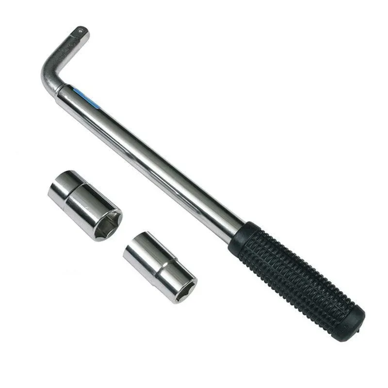 Extendable Car Wheel Brace Heavy Duty Nut Lug Wrench Sockets 17/19mm & 21/23mm view 2