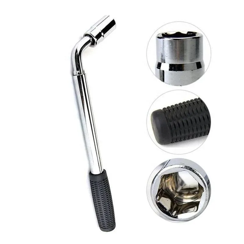 Extendable Car Wheel Brace Heavy Duty Nut Lug Wrench Sockets 17/19mm & 21/23mm view 3