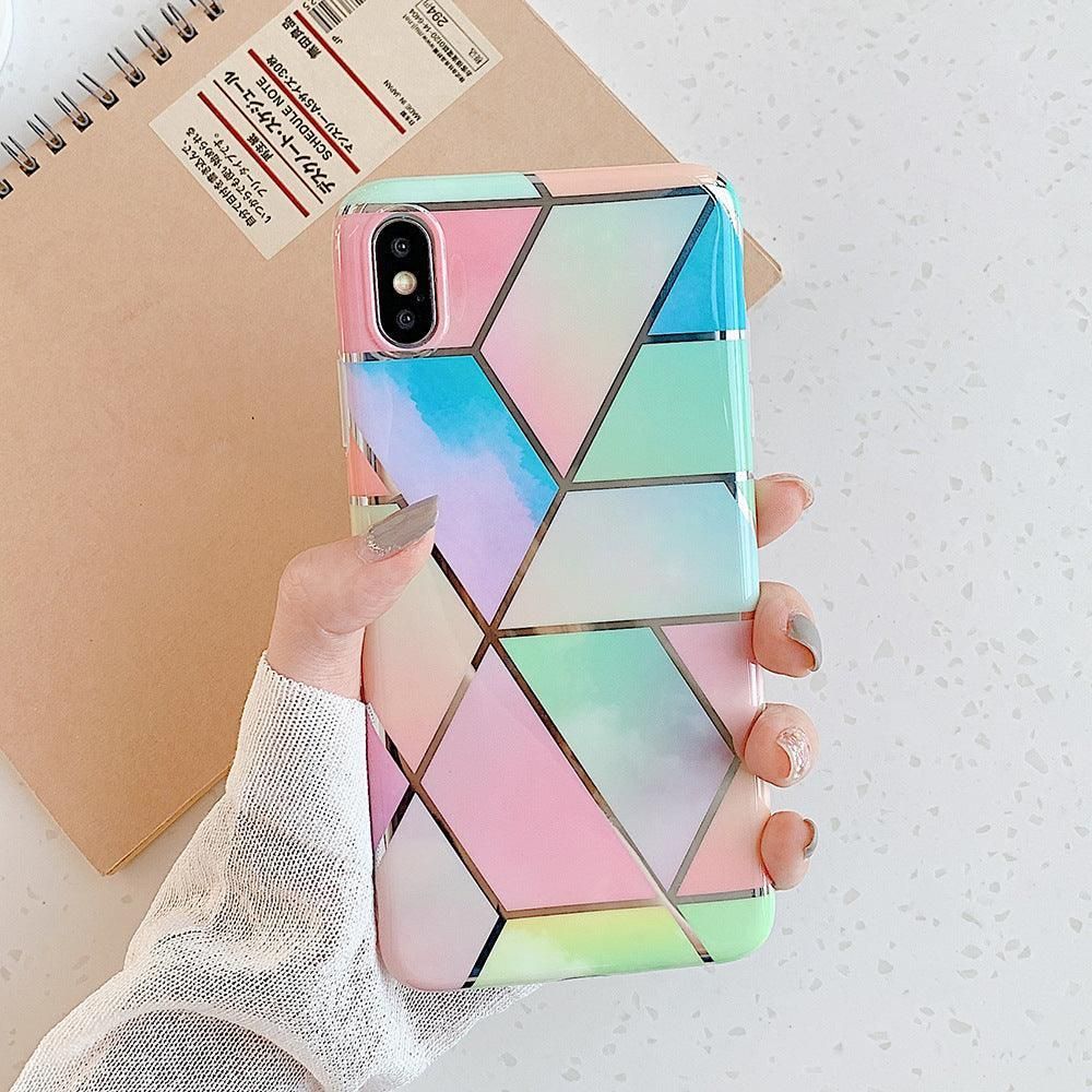 Rainbow Case for iPhone 14 13 12 11 Pro Max XR XS Marble Phone Shockproof view 6