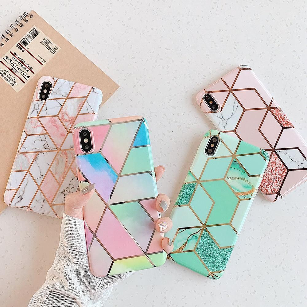 Rainbow Case for iPhone 14 13 12 11 Pro Max XR XS Marble Phone Shockproof view 7
