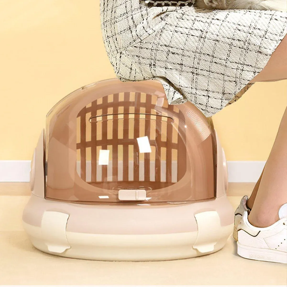 Portable Cat Carrier Space Capsule Large Capacity Aviation Travel Kitty Basket view 10