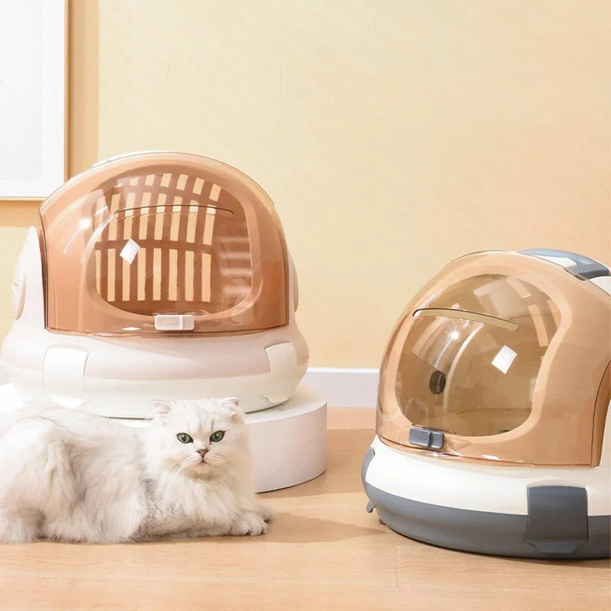 Portable Cat Carrier Space Capsule Large Capacity Aviation Travel Kitty Basket view 12