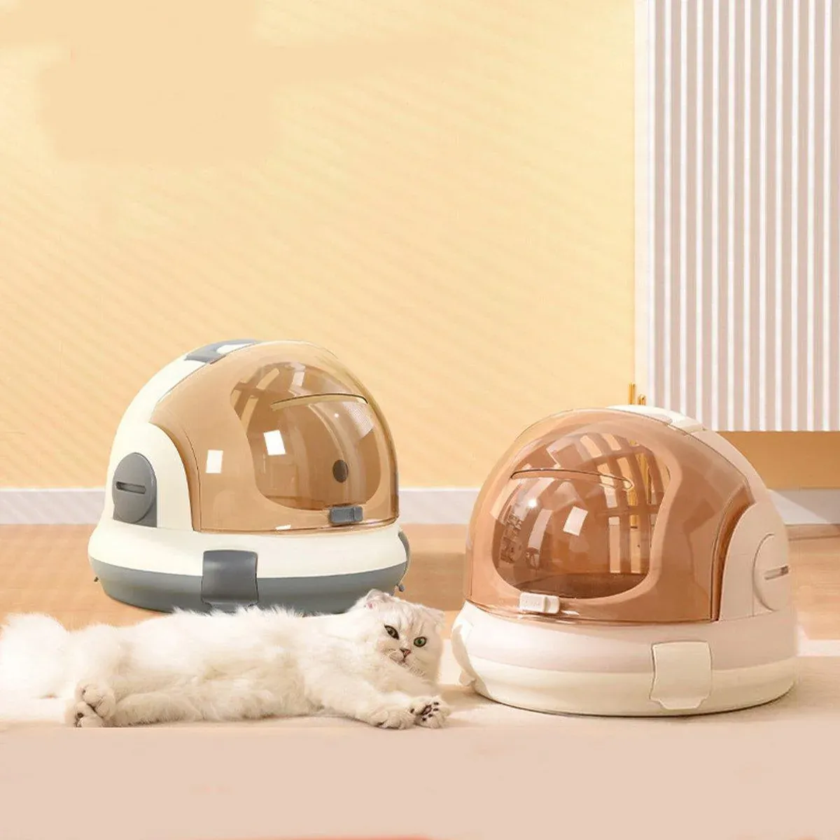 Portable Cat Carrier Space Capsule Large Capacity Aviation Travel Kitty Basket view 14
