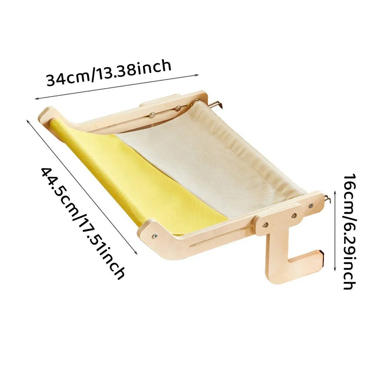 Window Hanging Cat Hammock Solid Wood Sun Bed Nest for All Seasons Durable view 4