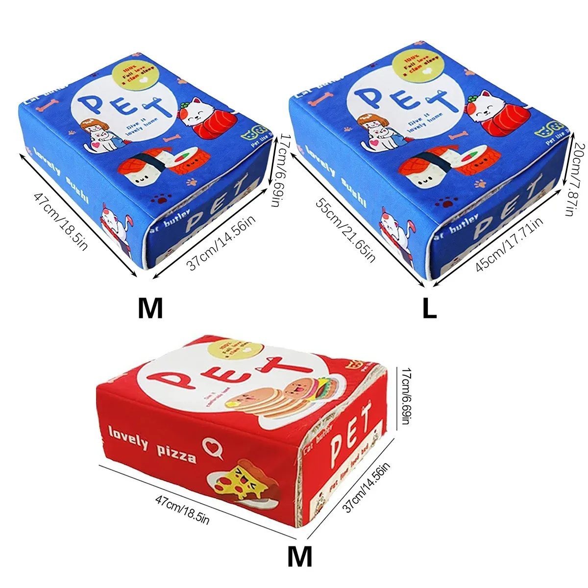 Rectangular Cookie Box Pet Bed for Cats Dogs Cat Bed Kitten Puppy Soft Pet view 4