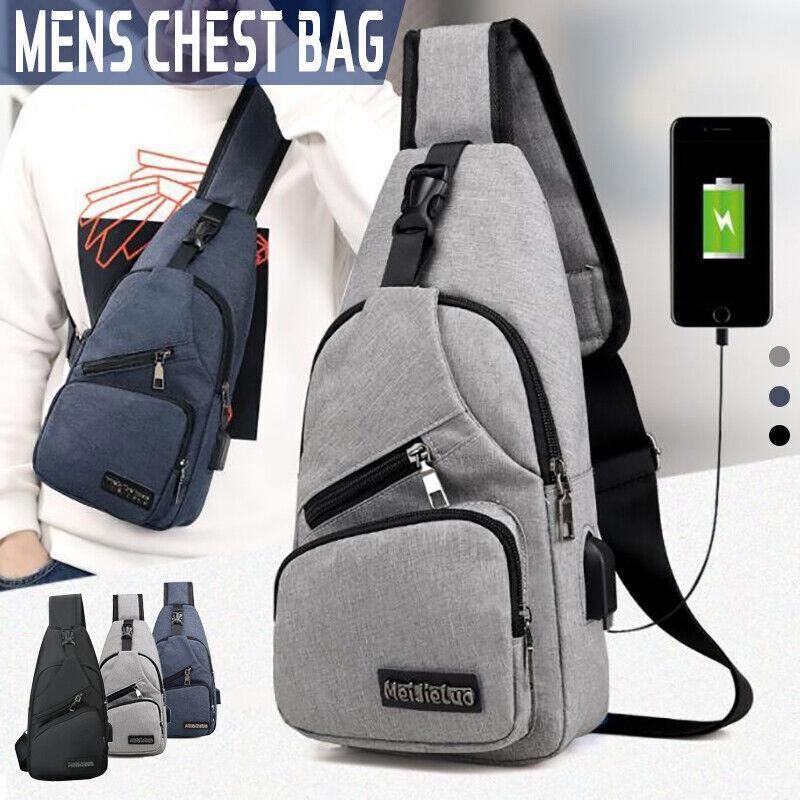 Durable Mens Chest Bag Shoulder Backpack Man Sling Cross Body Satchel Travel view 2