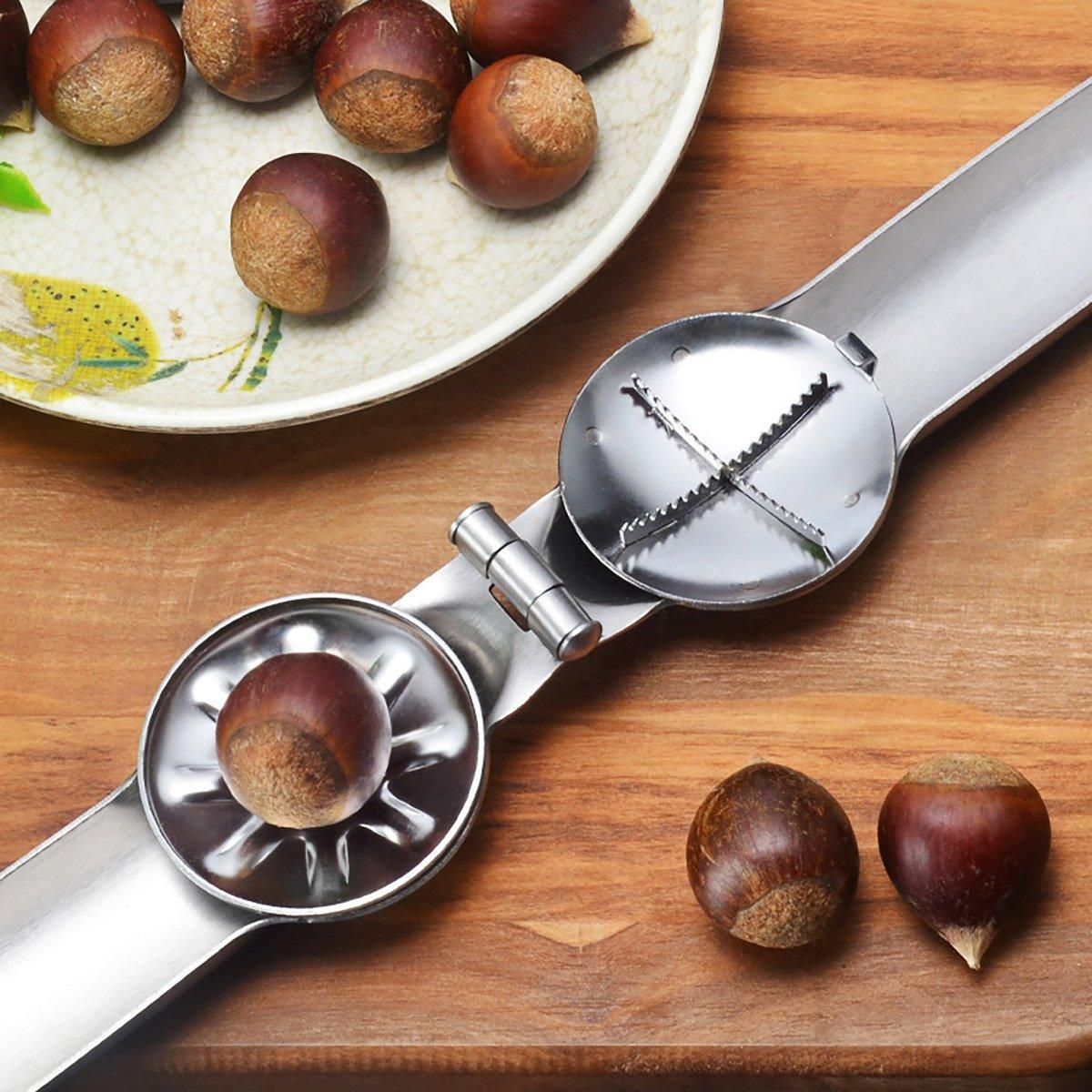 Chestnut Opener 304 Stainless Steel Cross Chestnut Shell Stripper Nut Cracker view 8