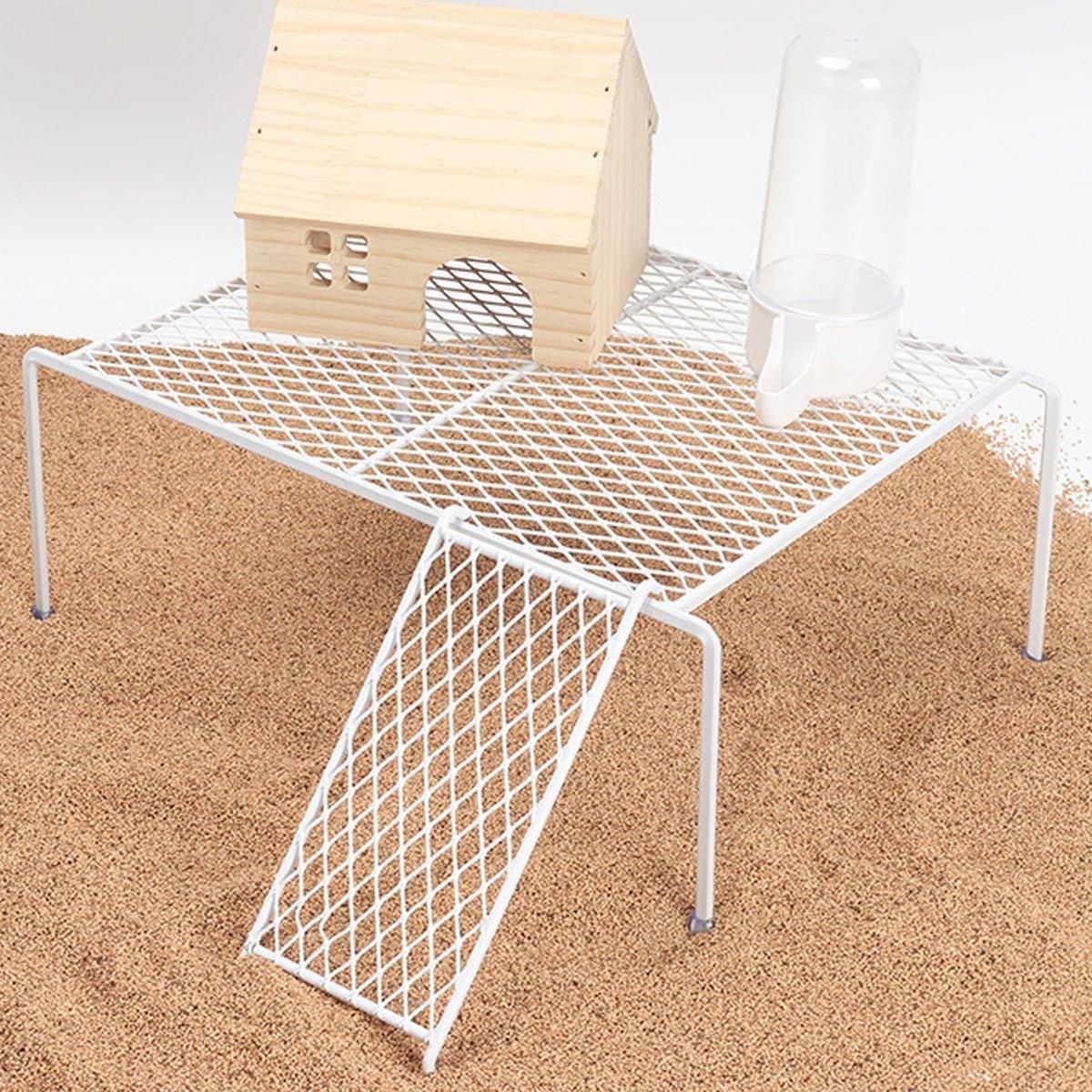 Metal Iron Chicken Feeding Ladder Grid Shelving Landscaping Platform Supplies view 12