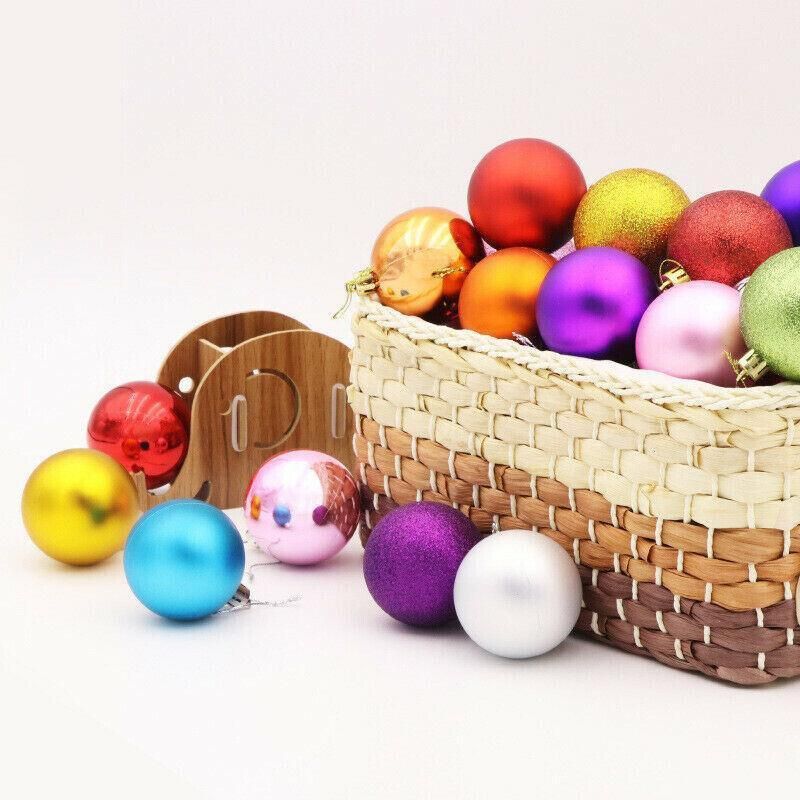 24Pcs/Pack Christmas Tree Xmas Balls Decorations Baubles Party Wedding view 5