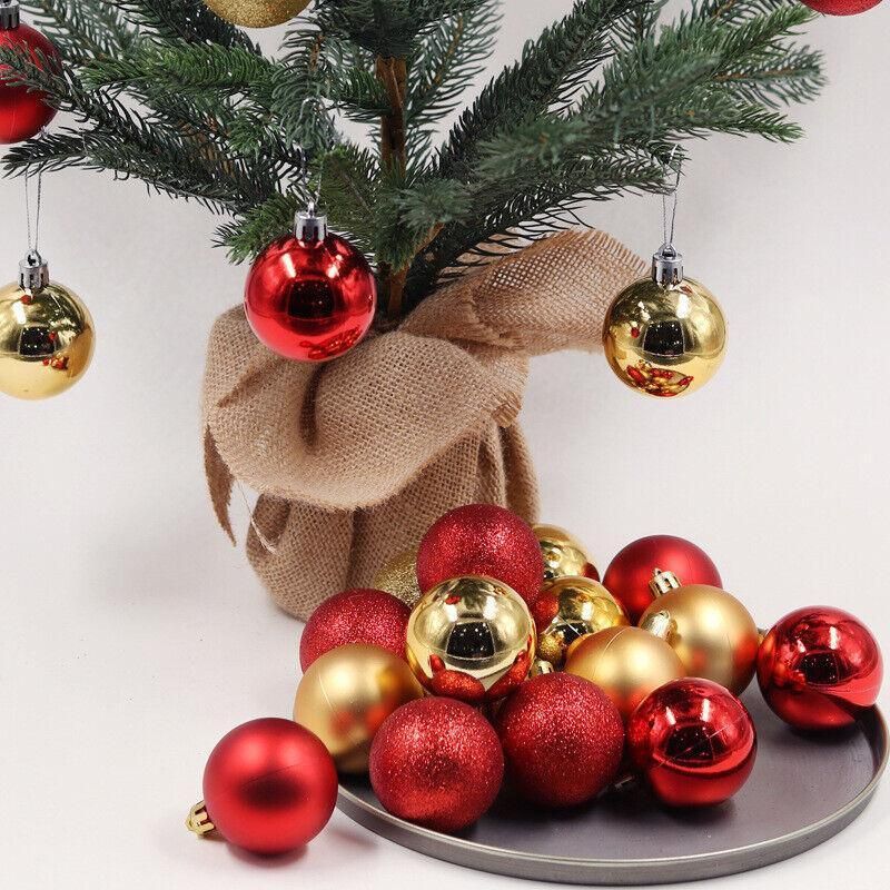 24Pcs/Pack Christmas Tree Xmas Balls Decorations Baubles Party Wedding view 8