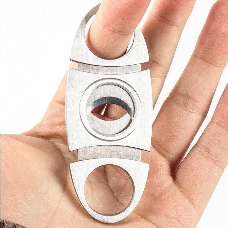 Cigar Cutter Double Blades Knife Scissors Stainless Steel Tobacco Tool view 5