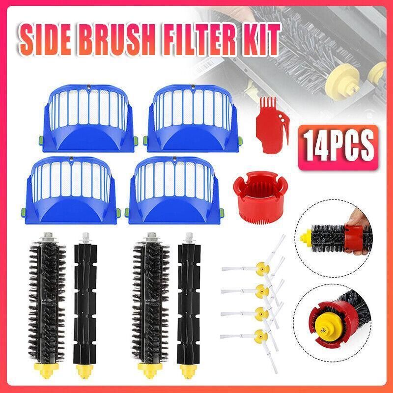 14Pcs Cleaner Brushes Hepa Fliter Parts For Irobot Roomba 600 Series 620 650 630