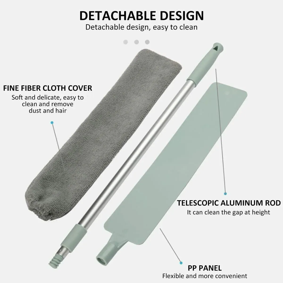 Retractable Gap Dust Cleaner Long Handle Flexible Gap Dust Mops For Sofa Bed view 13