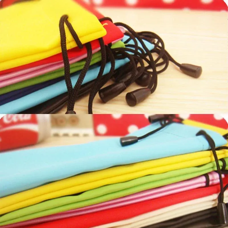 5PCS Cleaning Clothes Sunglasses Pouch Glasses Case Soft Eyeglasses Bag Random view 10