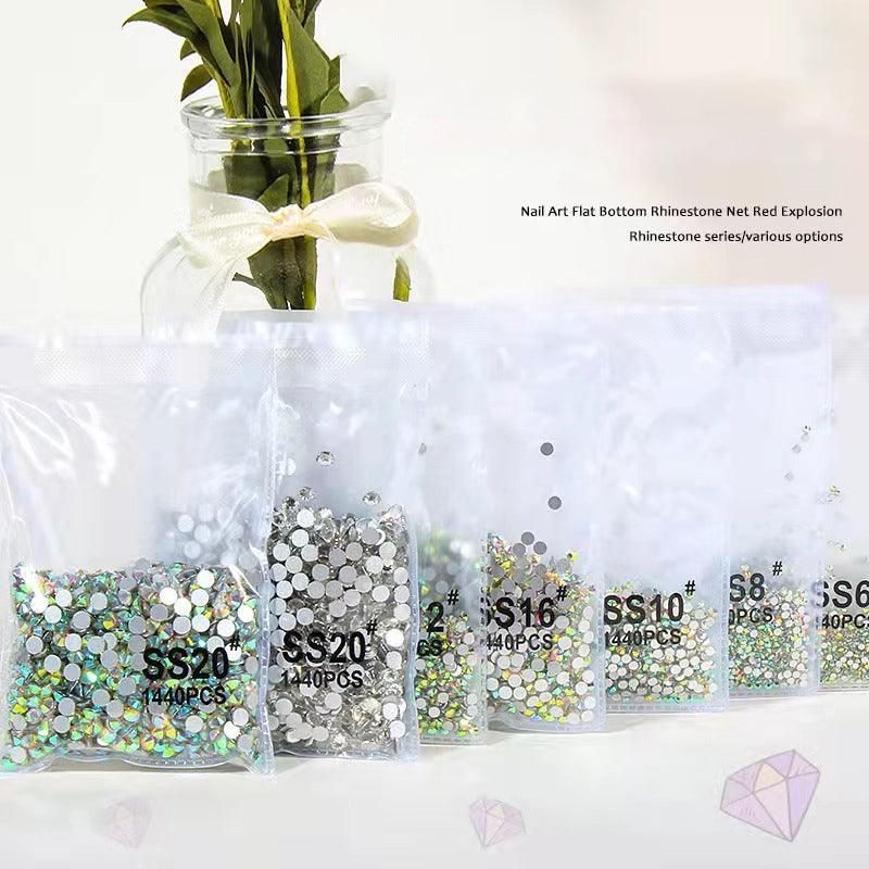 1440Pcs Glitter Rhinestones Crystal Flat Clear Bottom Glass Nail Art Nail view 15