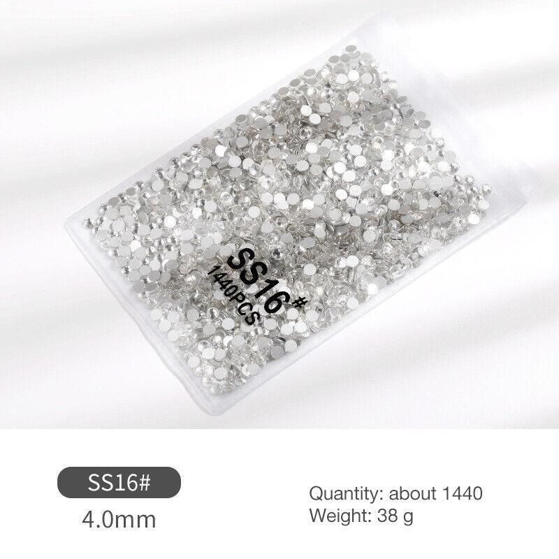 1440Pcs Glitter Rhinestones Crystal Flat Clear Bottom Glass Nail Art Nail view 13
